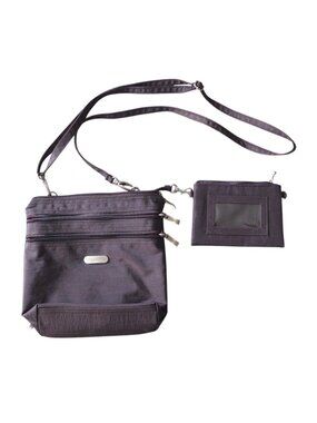Baggallini Brown Crossbody Bag with Matching ID Pouch Anti-theft Travel Bag
